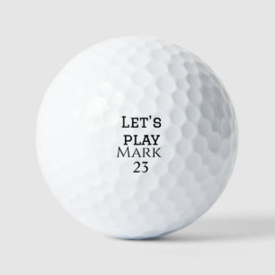 Lasst uns Add Name Monogramm Buchstaben Sport Männ Golfball