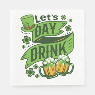 Lasst uns am St. Patrick's Day trinken Serviette