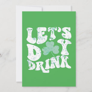 Lasst uns am St. Patrickstag trinken, Glücksbringe Feiertagskarte