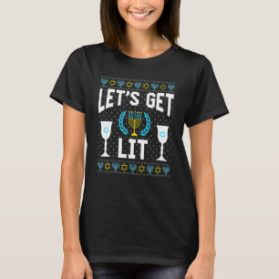Lasst uns angeheitert werden  Weihnachten Chanukka T-Shirt