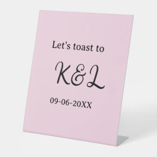 Lasst uns auf den Hochzeitsantrag mit Namen und Bu Sockelschild