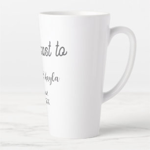 Lasst uns auf den Namen des Verlobungsfestes ansto Milchtasse