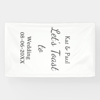 Lasst uns auf die Hochzeit name datum einfaches Pa Banner