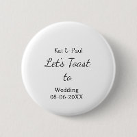Lasst uns auf die Hochzeit name datum einfaches Pa
