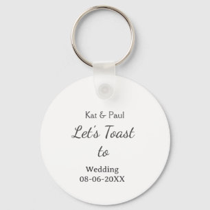 Lasst uns auf die Hochzeit name datum einfaches Pa Schlüsselanhänger