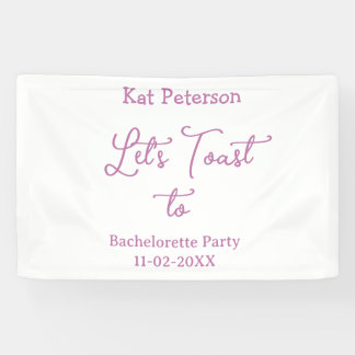 Lasst uns auf JUNGGESELLINNEN-ABSCHIEDSPARTY NAME Banner
