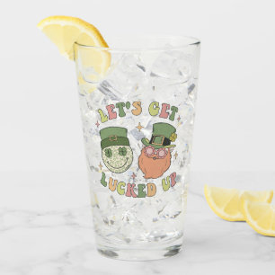 Lasst uns auflucken - Funny Leprechaun Clover Glas