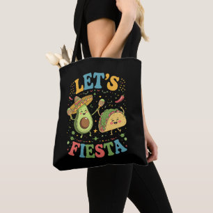 Lasst uns Avocado und Tacos Cinco De Mayo feiern Tasche