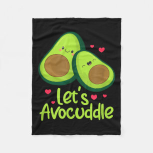 Lasst uns Avocuddle süßes Avocado-Paar Valentinsta Fleecedecke