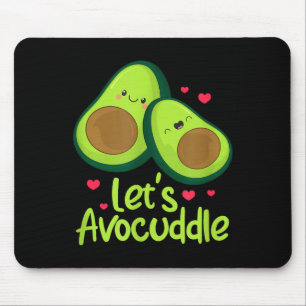 Lasst uns Avocuddle süßes Avocado-Paar Valentinsta Mousepad