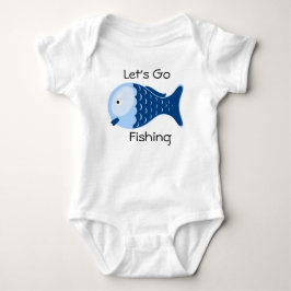 Lasst uns Baby-One-Stück-T-Shirt fischen gehen Baby Strampler