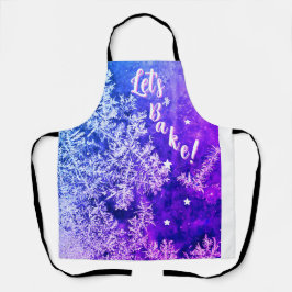 "Lasst uns backen!" Frostige violette Schürze