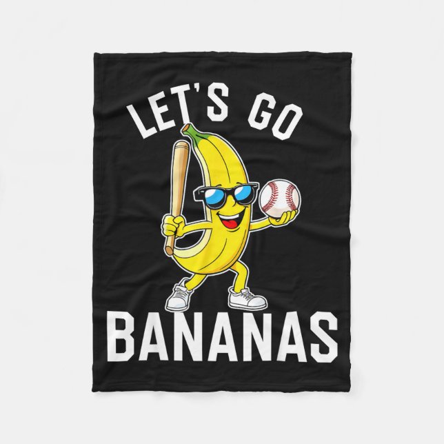 Lasst uns Banane gehen  Fleecedecke (Vorderseite)