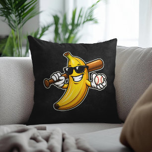 Lasst uns Bananen Retro Baseball Banane Lustig wer Kissen