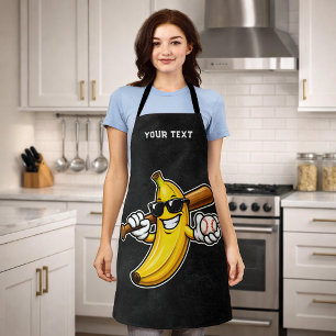 Lasst uns Bananen Retro Baseball Banane Lustig wer Schürze