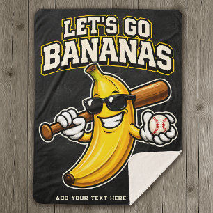 Lasst uns Bananen Retro Baseball Banane Lustig wer Sherpadecke