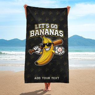 Lasst uns Bananen Retro Baseball Banane Lustig wer Strandtuch