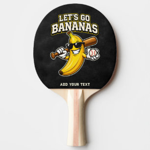 Lasst uns Bananen Retro Baseball Banane Lustig wer Tischtennis Schläger