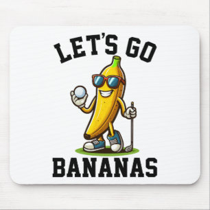 Lasst uns Bananen werden Vintage-Banane spielt Gol Mousepad