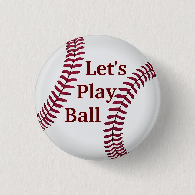 Lasst uns Baseball spielen Button (Vorderseite)