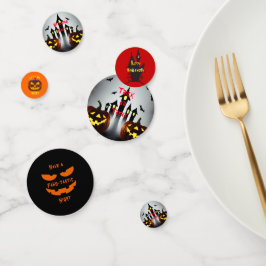 Lasst uns beängstigend glücklich Halloween Jack 'o Konfetti
