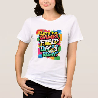 Lasst uns beginnen Hemd, Retro Field Day 2025 Tri-Blend Shirt