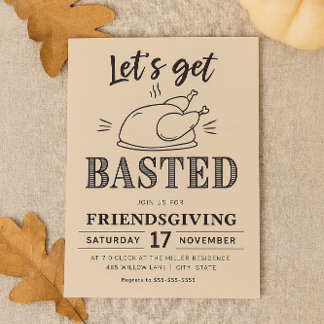 Lasst uns beim Friendsgiving lustig sein Einladung