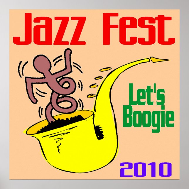 Lasst uns beim Jazzfest Boogie machen Poster (Vorne)