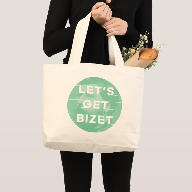 Lasst uns Bizet-Lieblings-Opernkomponistenpun hole Jumbo Stoffbeutel (Vorderseite (Produkt))