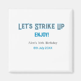 Lasst uns blau graue, glückliche 10-Geburtstagsbez Magnet