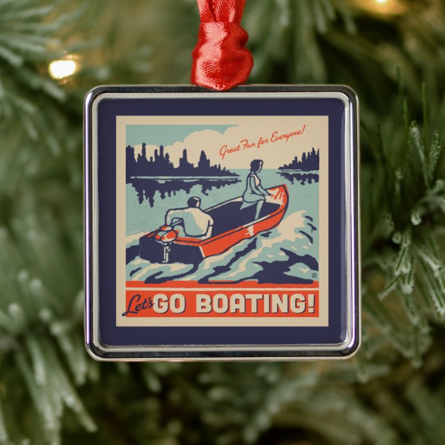 Lasst uns Boote fahren gehen Ornament Aus Metall (Baum)