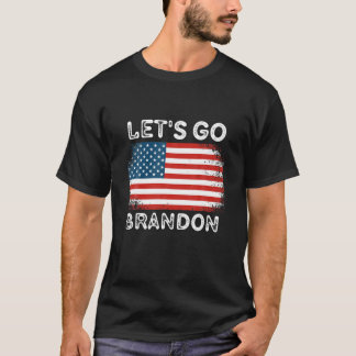 Lasst uns Brandon American Flag Retro Vintag Funny T-Shirt