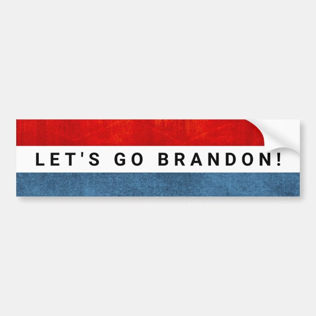 Lasst uns Brandon Funny Political gehen Autoaufkleber (Vorne)