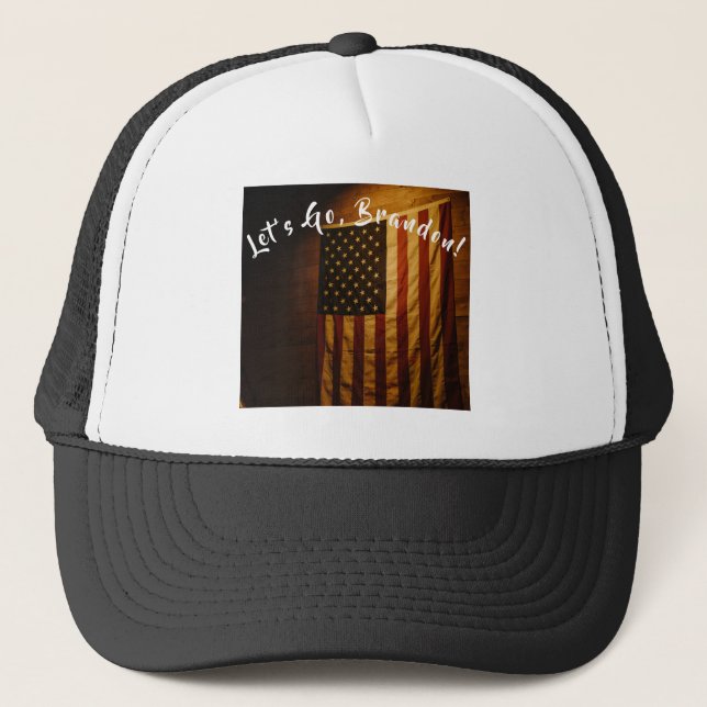 Lasst uns Brandon Hat #10 gehen Truckerkappe (Vorderseite)