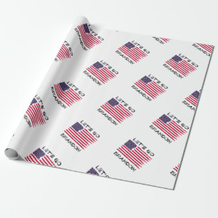 Lasst uns Brandon Joe Biden enttäuschte Flagge geh Geschenkpapier