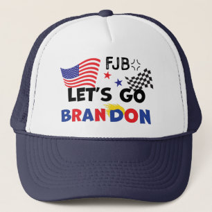LASST UNS BRANDON mit TRUMP Haaren Truckerkappe
