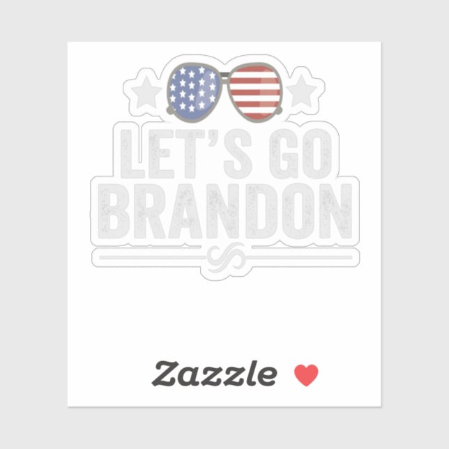 Lasst uns Brandon Patriotische Amerikanische Sonne Aufkleber (Blatt)