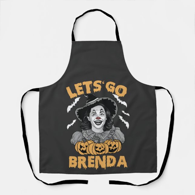 Lasst uns Brenda Spooky Halloween Kamala Harris ge Schürze (Vorderseite)