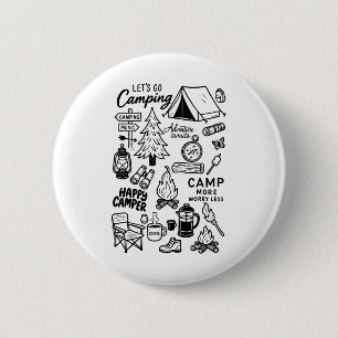 Lasst uns Camping-Naturliebhaber-Campfire-Abenteue Button