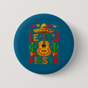 Lasst uns cinco de mayo fiesta feiern button