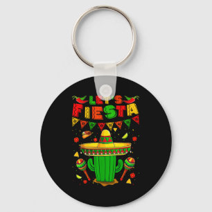 Lasst uns cinco de mayo Kaktus & Sombrero feiern Schlüsselanhänger