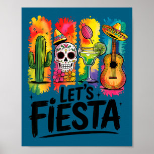 Lasst uns cinco de mayo mexikanischer Margarita-To Poster