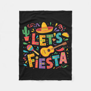 Lasst uns Cinco de Mayo Sombrero mexikanische Part Fleecedecke