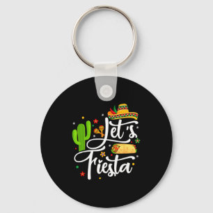 Lasst uns Cinco de Mayo Sombrero mexikanische Part Schlüsselanhänger