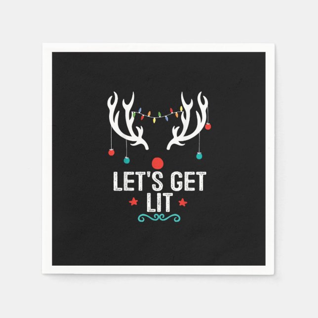 Lasst uns Coole Weihnachten sehen Serviette (Vorderseite)