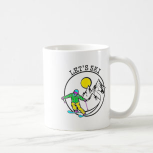 Lasst uns coolen Skisport für Männer machen Lustig Kaffeetasse