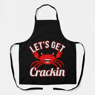 Lasst uns Crackin Seafood Crabbing KrabbenHummer h Schürze