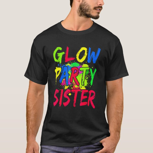 Lasst uns Crazy glänzen Party 80er Retro Kostüm Te T-Shirt (Vorderseite)