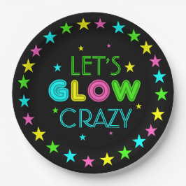Lasst uns Crazy Party glühen Pappteller