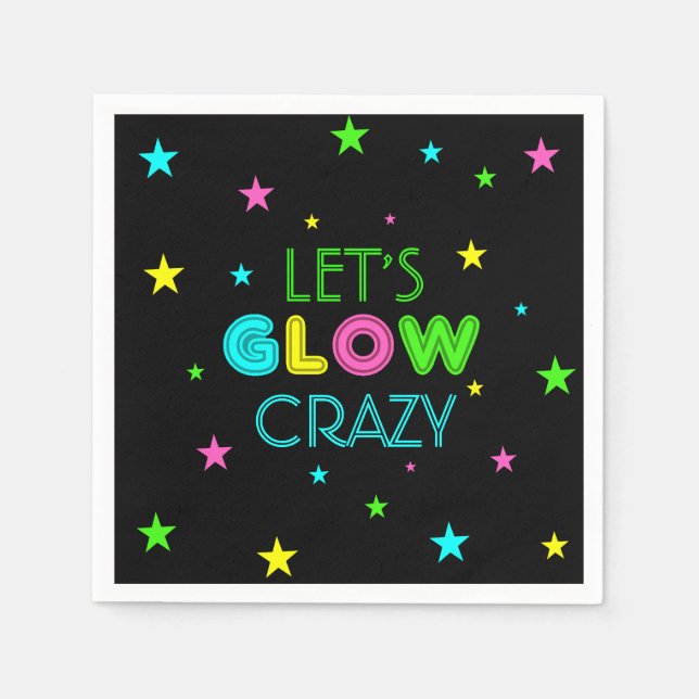 Lasst uns Crazy Party Napkins glänzen Serviette (Vorderseite)